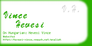 vince hevesi business card